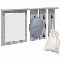 Appendiabiti a muro con specchio Grigio sonoma 85 x 10 x 45 cm 874488