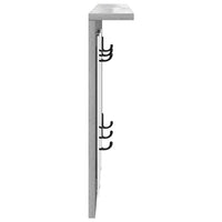 vidaXL Appendiabiti a muro con specchio Grigio sonoma 85 x 10 x 45 cm