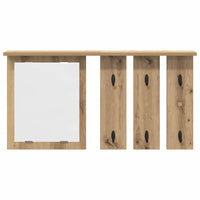 vidaXL Appendiabiti a muro rovere artigianale 85 x 10 x 45 cm