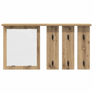 vidaXL Appendiabiti a muro rovere artigianale 85 x 10 x 45 cm