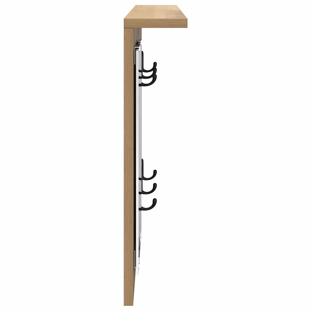 Appendiabiti a muro rovere artigianale 85 x 10 x 45 cm 874490