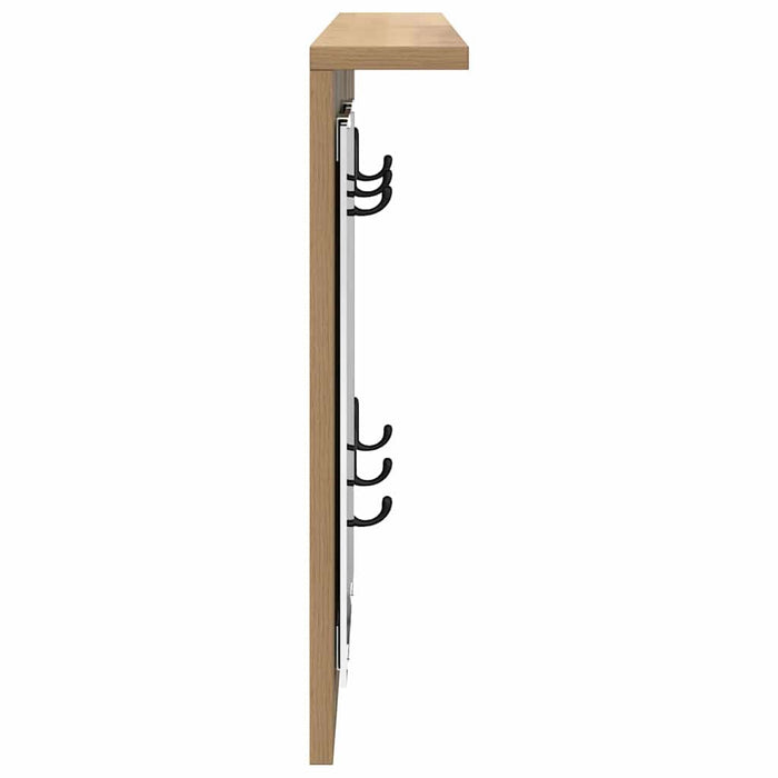 vidaXL Appendiabiti a muro rovere artigianale 85 x 10 x 45 cm