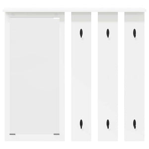 Appendiabiti a muro Bianco 84 x 10 x 80 cm Legno multistrato 874491