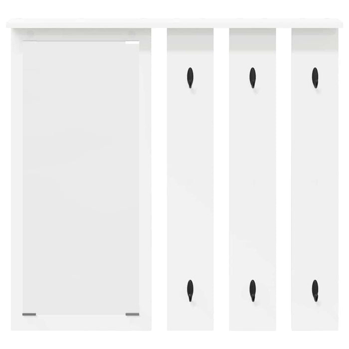 Appendiabiti a muro Bianco 84 x 10 x 80 cm Legno multistrato 874491