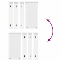 Appendiabiti a muro Bianco 84 x 10 x 80 cm Legno multistrato 874491