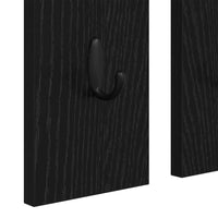 Appendiabiti a muro con lo scaffale Rovere nero 84 x 10 x 80 cm 874492