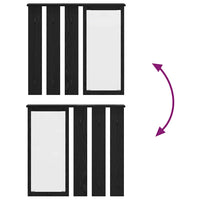 Appendiabiti a muro con lo scaffale Rovere nero 84 x 10 x 80 cm 874492