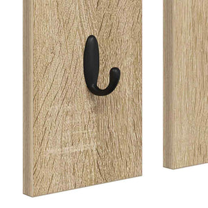 Appendiabiti a muro con specchio rovere sonoma 84 x 10 x 80 cm 874493