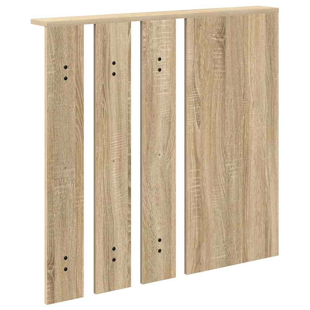 Appendiabiti a muro con specchio-Attaccapanni con specchio rovere sonoma 84 x 10 x 80 cm