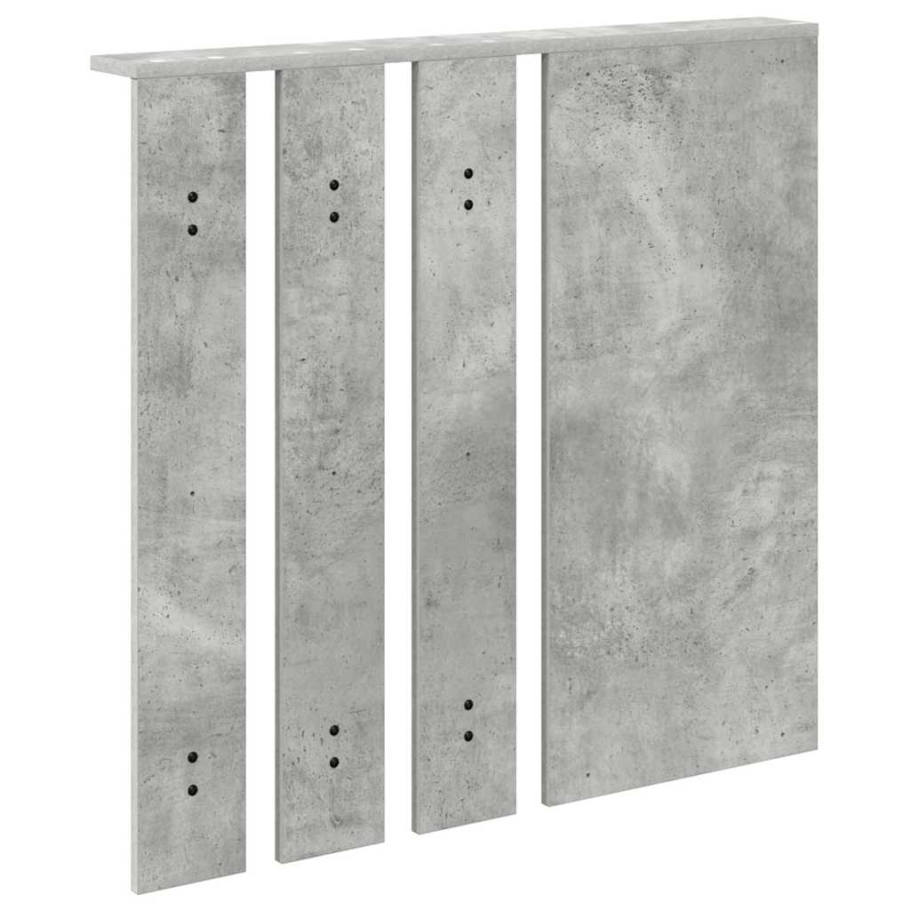 Appendiabiti a muro con specchio-Attaccapanni con specchio Grigio cemento 84 x 10 x 80 cm