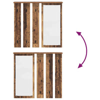 Appendiabiti a muro con specchio Legno vecchio 84 x 10 x 80 cm 874497