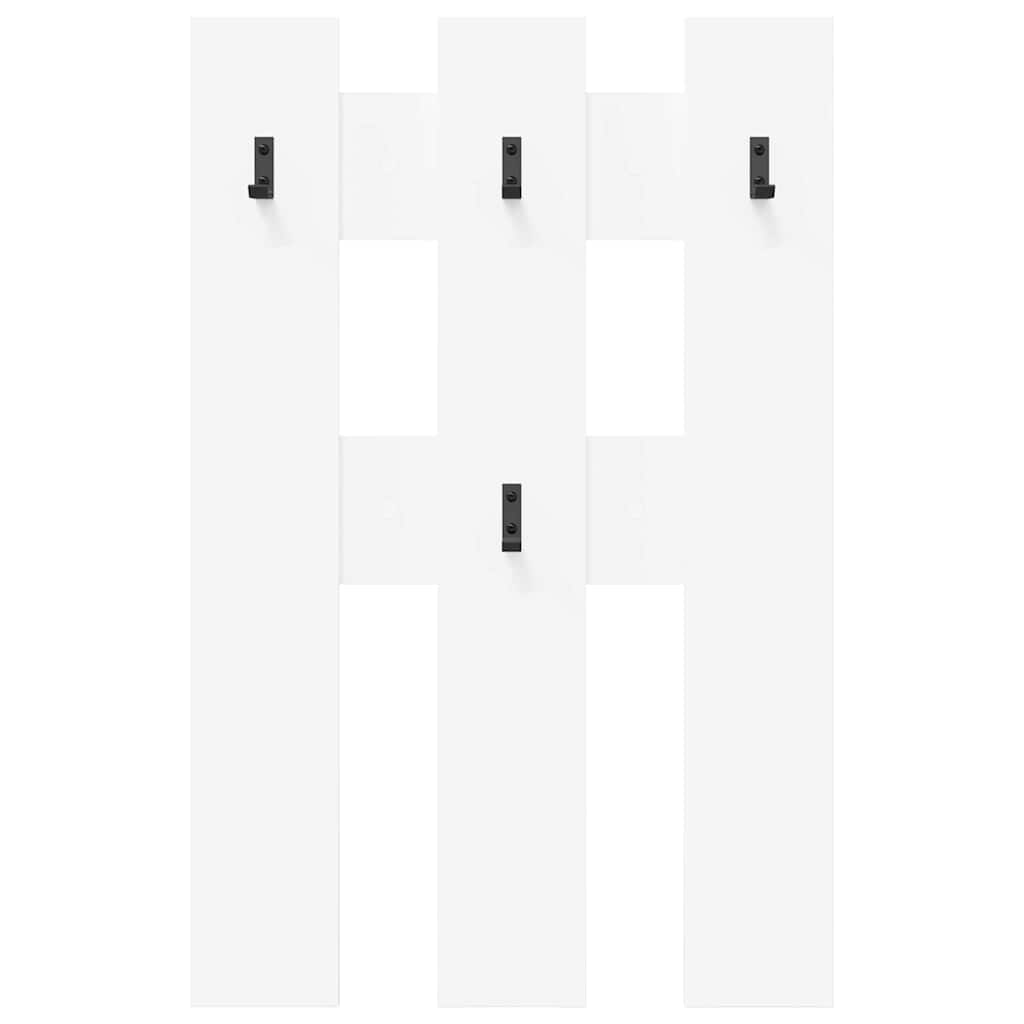 vidaXL Appendiabiti a muro Bianco 65 x 3 x 100 cm Legno multistrato