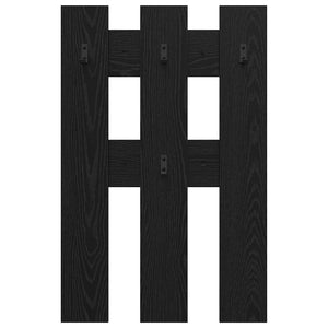 vidaXL Appendiabiti a muro Rovere nero 65 x 3 x 100 cm