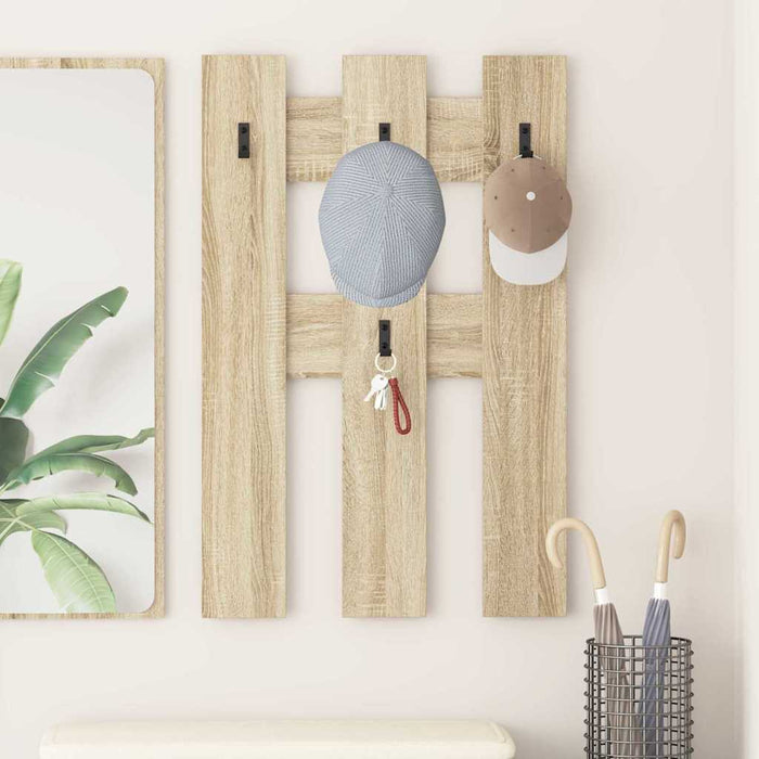 vidaXL Appendiabiti a muro rovere sonoma 65 x 3 x 100 cm