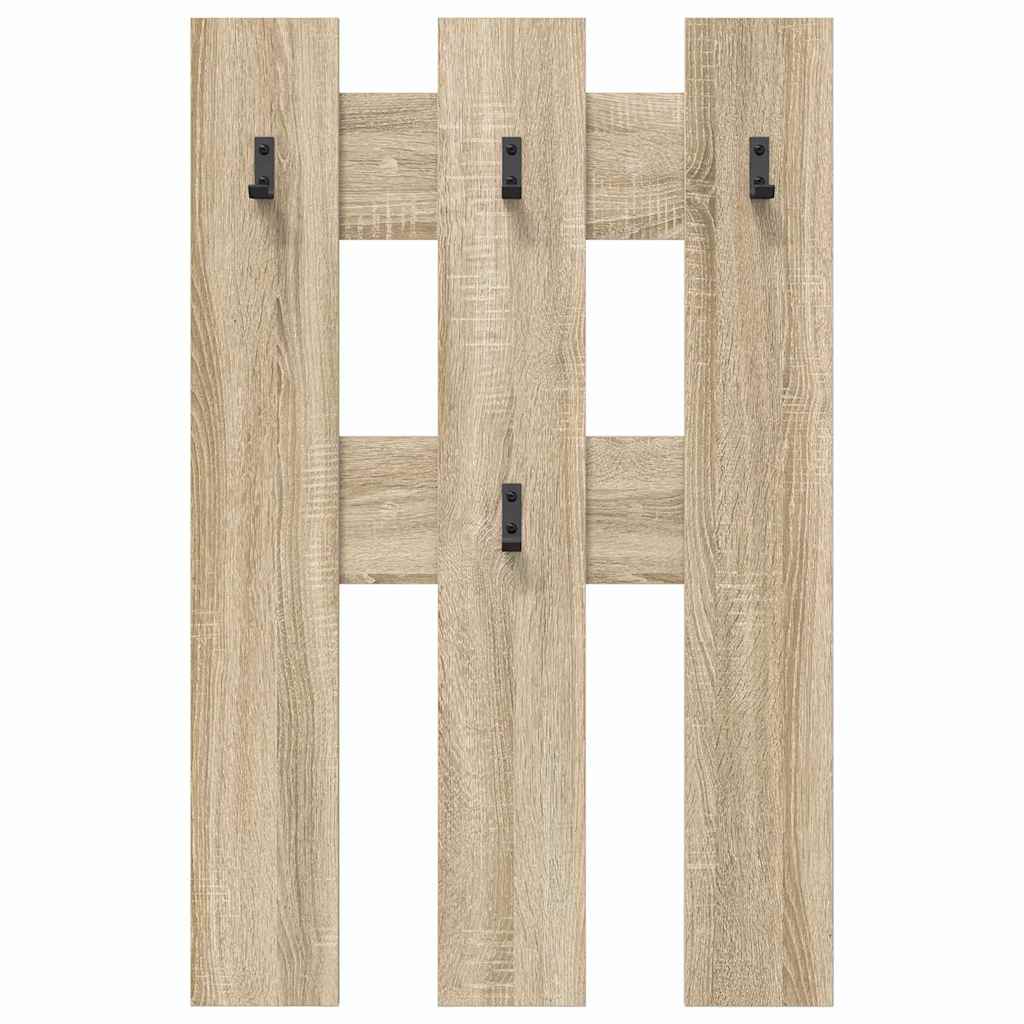 vidaXL Appendiabiti a muro rovere sonoma 65 x 3 x 100 cm