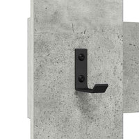vidaXL Appendiabiti a muro Grigio cemento 65 x 3 x 100 cm