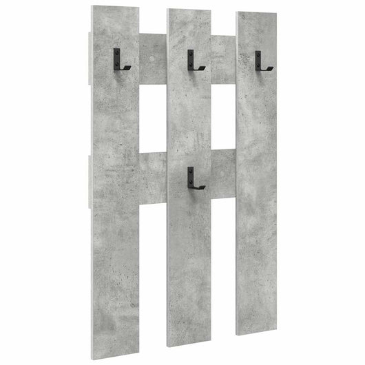 vidaXL Appendiabiti a muro Grigio cemento 65 x 3 x 100 cm