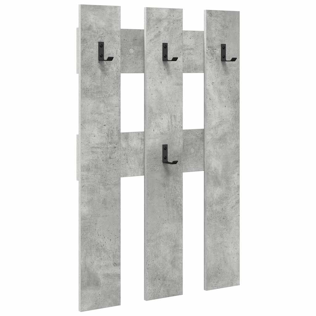 Appendiabiti a muro Grigio cemento 65 x 3 x 100 cm 874502