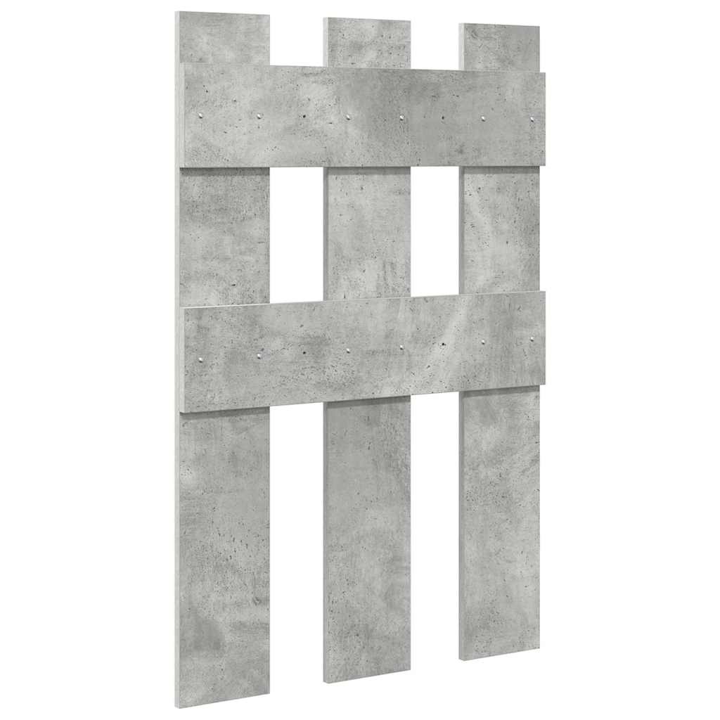 vidaXL Appendiabiti a muro Grigio cemento 65 x 3 x 100 cm
