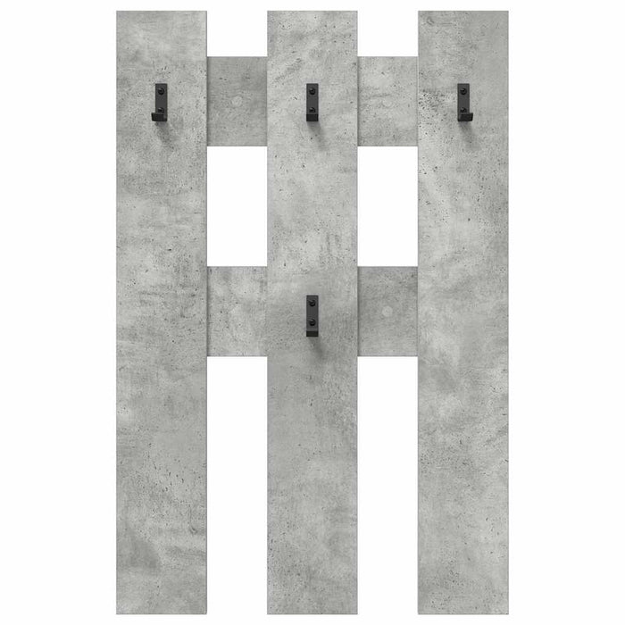 Appendiabiti a muro Grigio cemento 65 x 3 x 100 cm 874502