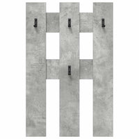 vidaXL Appendiabiti a muro Grigio cemento 65 x 3 x 100 cm