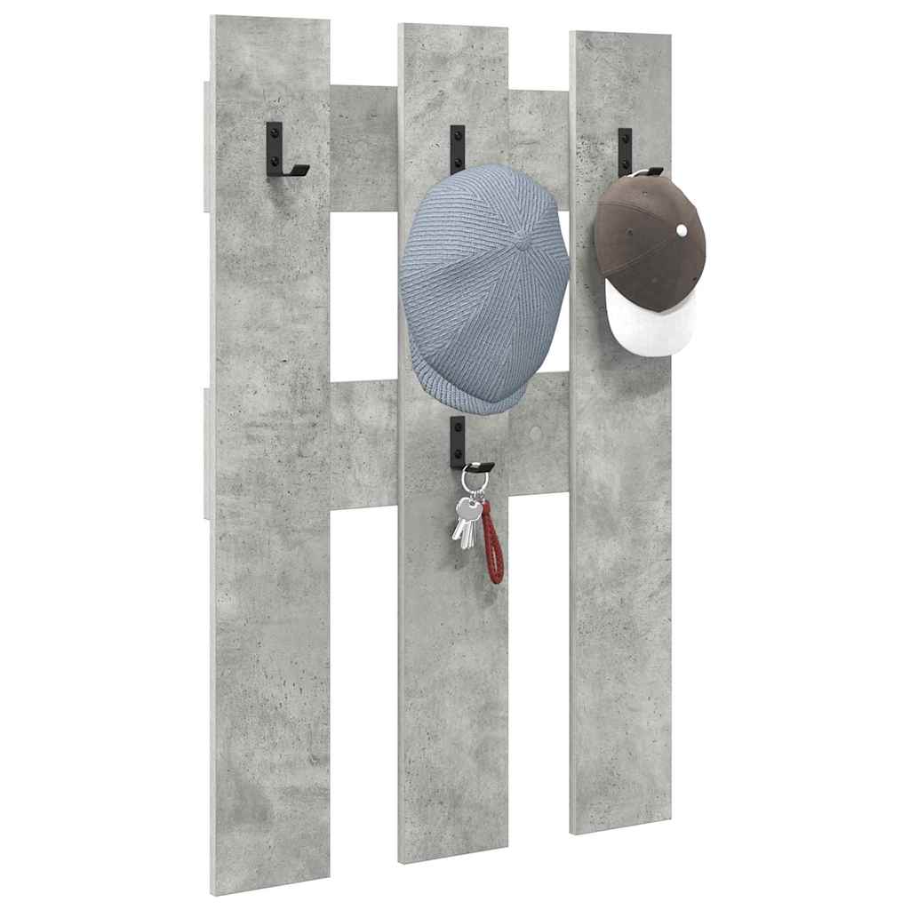 Appendiabiti a muro Grigio cemento 65 x 3 x 100 cm 874502