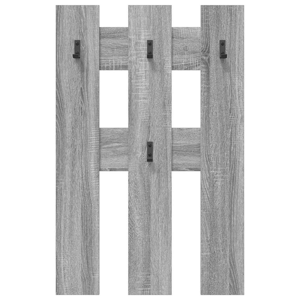 vidaXL Appendiabiti a muro Grigio sonoma 65 x 3 x 100 cm