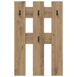 Appendiabiti a muro rovere artigianale 65 x 3 x 100 cm 874506