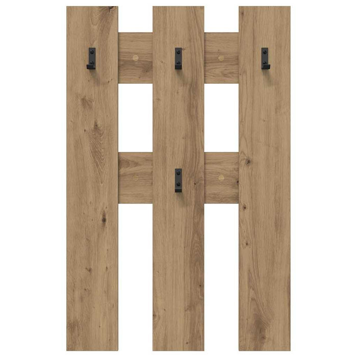 Appendiabiti a muro rovere artigianale 65 x 3 x 100 cm 874506