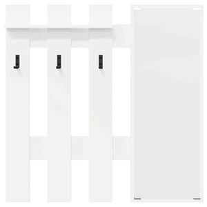 Appendiabiti a muro Bianco 100 x 10 x 100 cm Legno multistrato 874507