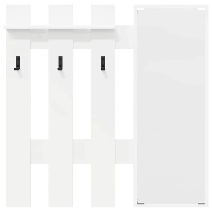 Appendiabiti a muro Bianco 100 x 10 x 100 cm Legno multistrato 874507