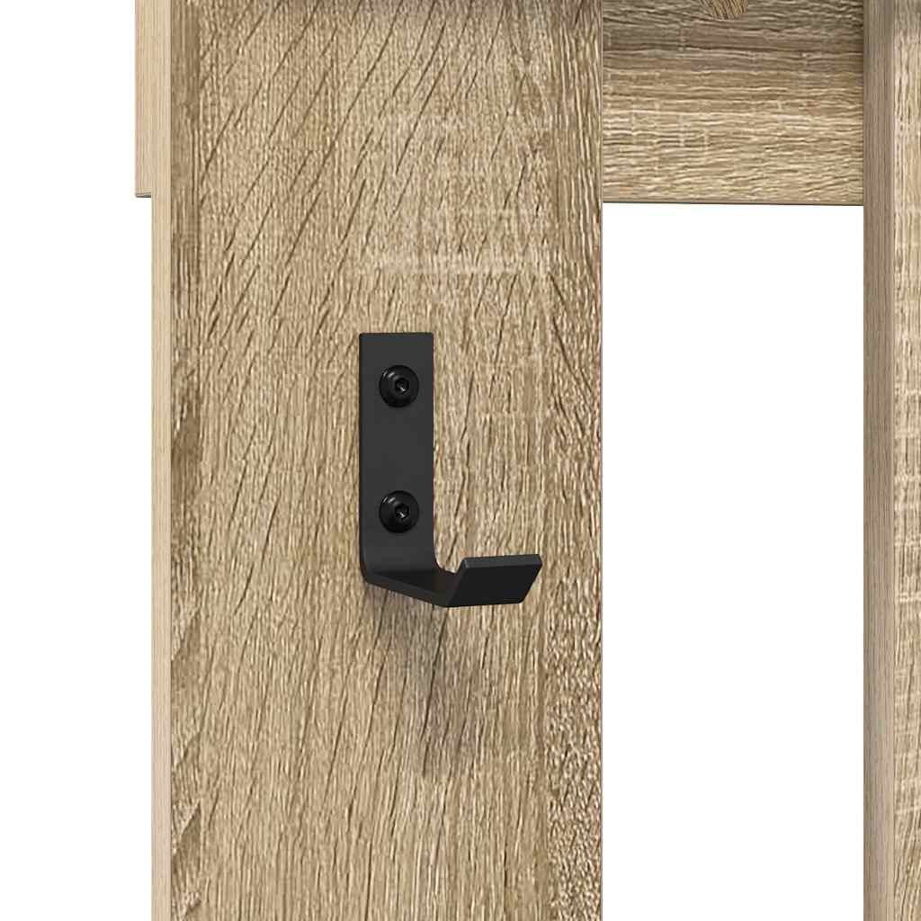 vidaXL Appendiabiti a muro Rovere Sonoma 100 x 10 x 100 cm