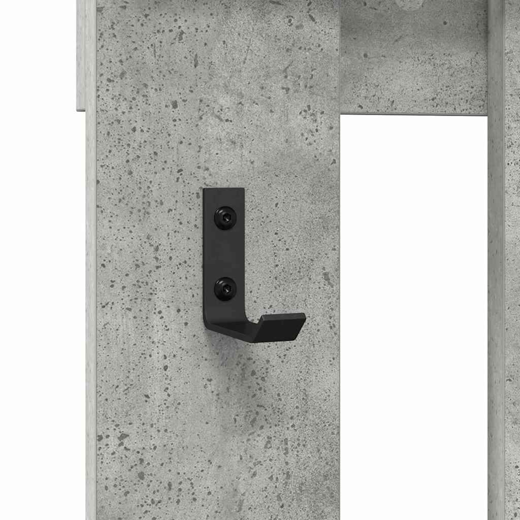 Appendiabiti a muro Grigio Cemento 100 x 10 x 100 cm 874510