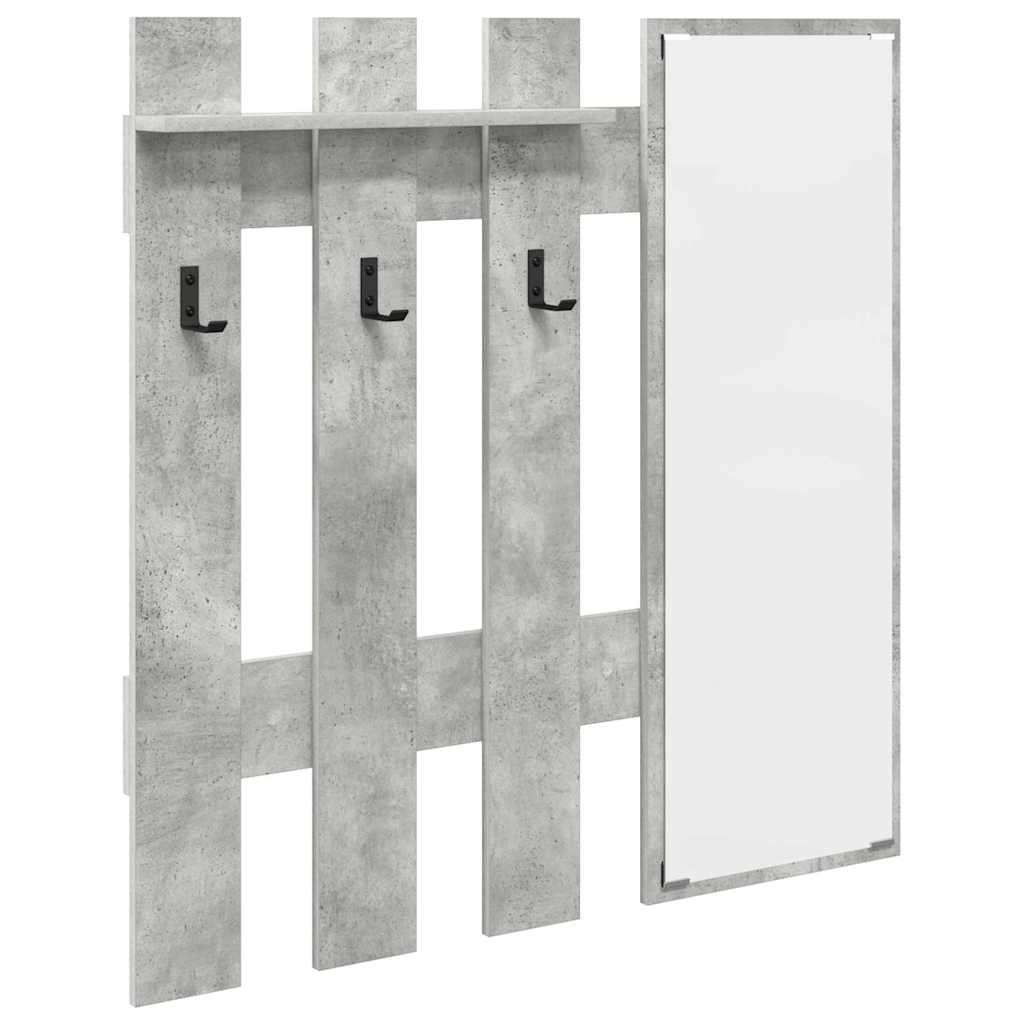 vidaXL Appendiabiti a muro Grigio Cemento 100 x 10 x 100 cm