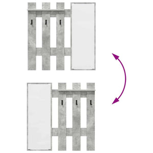 Appendiabiti a muro Grigio Cemento 100 x 10 x 100 cm 874510