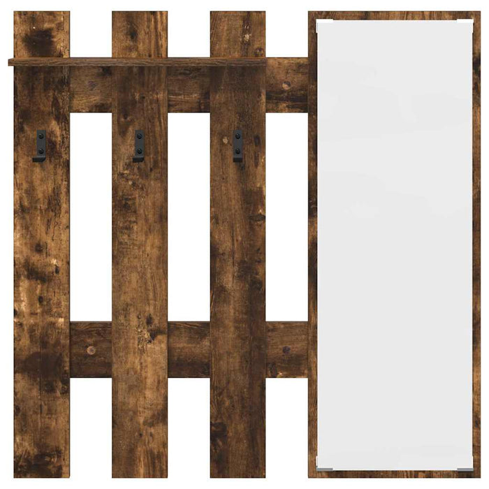 Appendiabiti a muro Rovere affumicato 100 x 10 x 100 cm 874511