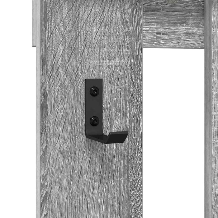 vidaXL Appendiabiti a muro Grigio sonoma 100 x 10 x 100 cm