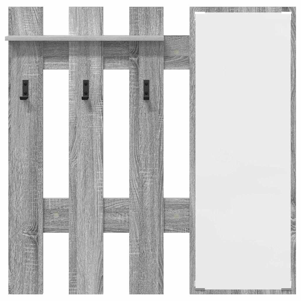 vidaXL Appendiabiti a muro Grigio sonoma 100 x 10 x 100 cm