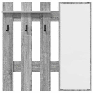 vidaXL Appendiabiti a muro Grigio sonoma 100 x 10 x 100 cm