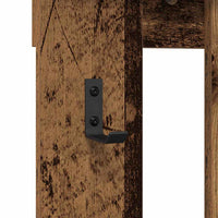 Appendiabiti a muro con specchio Legno Antico 100 x 10 x 100 cm 874513