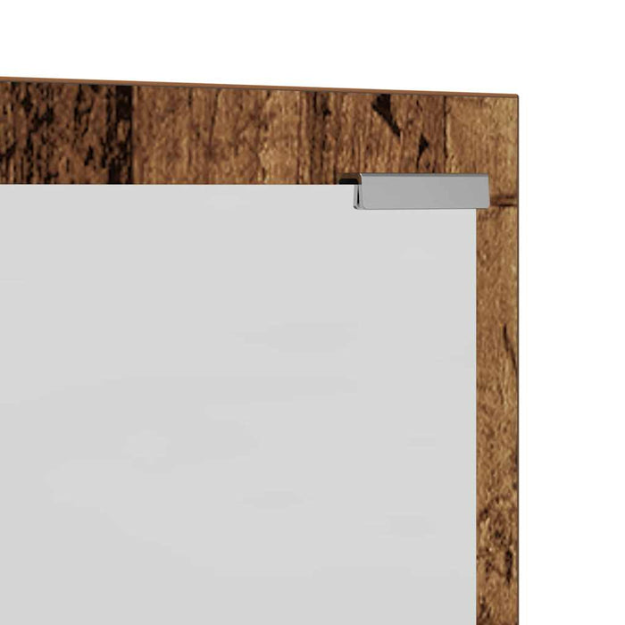 Appendiabiti a muro con specchio Legno Antico 100 x 10 x 100 cm 874513
