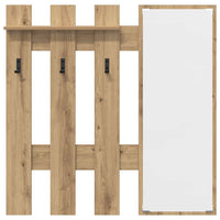 vidaXL Appendiabiti a muro Quercia Artigianale 100 x 10 x 100 cm