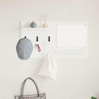 vidaXL Appendiabiti a muro Bianco 90 x 10 x 50 cm Legno multistrato