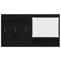 Appendiabiti a muro con lo scaffale Rovere nero 90 x 10 x 50 cm 874516