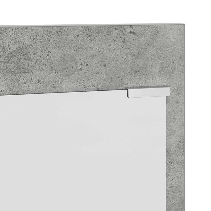 Appendiabiti a muro con specchio Grigio cemento 90 x 10 x 50 cm 874518