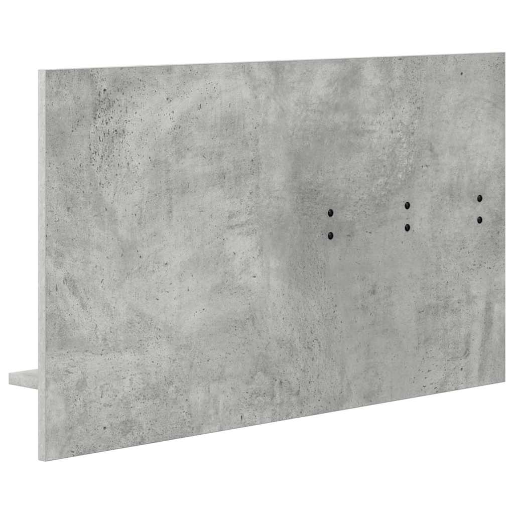 Appendiabiti a muro con specchio-Attaccapanni con specchio Grigio cemento 90 x 10 x 50 cm