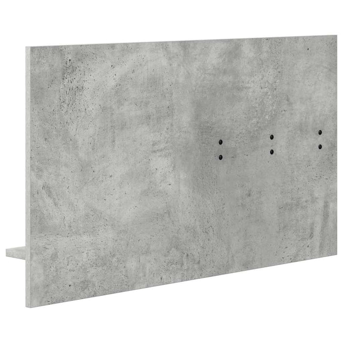Appendiabiti a muro con specchio Grigio cemento 90 x 10 x 50 cm 874518