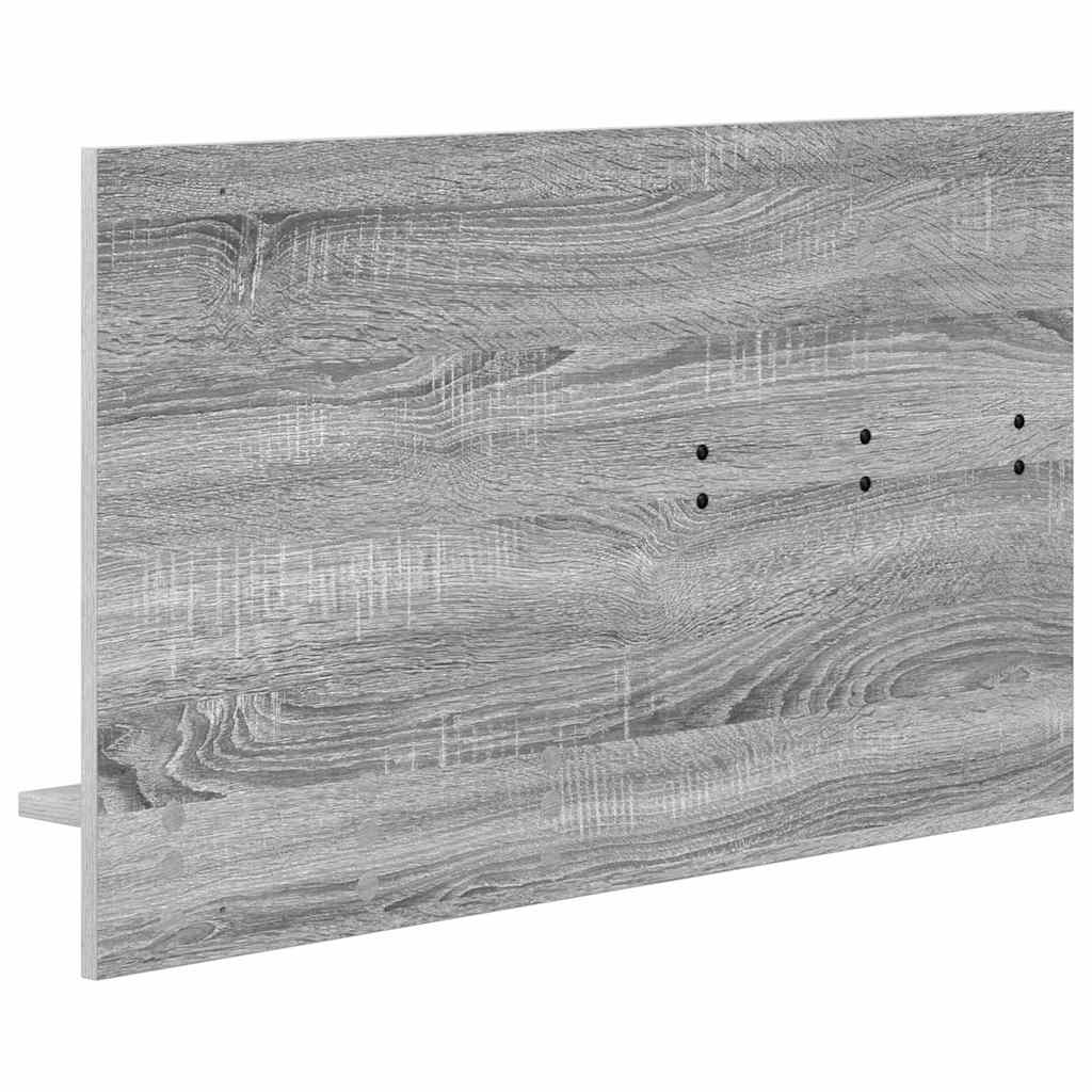 Appendiabiti a muro con specchio-Attaccapanni con specchio Grigio Sonoma 90 x 10 x 50 cm