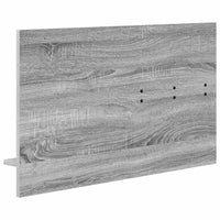 vidaXL Appendiabiti a muro con specchio Grigio sonoma 90 x 10 x 50 cm