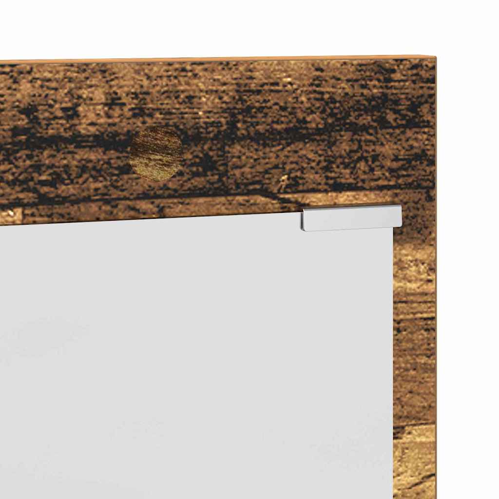 Appendiabiti a muro con specchio Legno vecchio 90 x 10 x 50 cm 874521